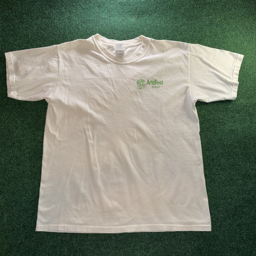 Vintage Art Fest 2002 T Shirt Men's L White Graphic Shirt